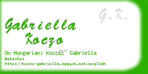 gabriella koczo business card